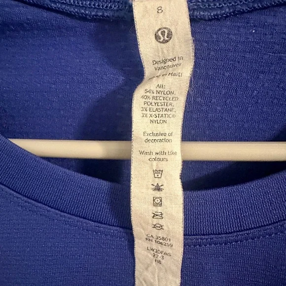Lululemon Athletica Blue Fitted Short Sleeve swiftly tech Tee - Picture 3 of 7